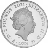 2021 Alice in Wonderland 1 oz Silver Proof Coin obverse
