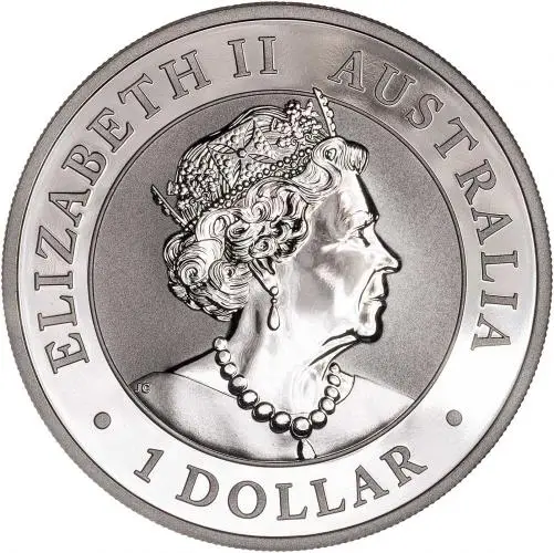 2020 Silver Bullion 1 Ounce Koala Coin - Perth Mint obverse chards image crop