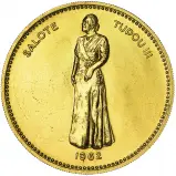 1962 Gold BU Half Koula Salote Tupou III Coin  obverse