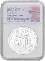 2020 The Three Graces 2 oz Silver Proof Coin - NGC PF-69