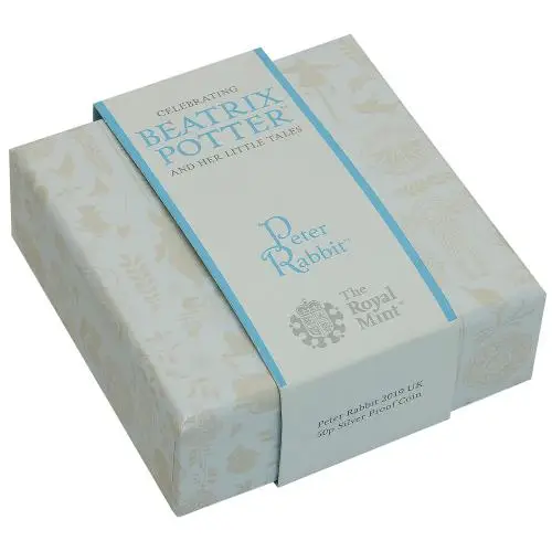 2019 Silver Proof Beatrix Potter Peter Rabbit Pound  box