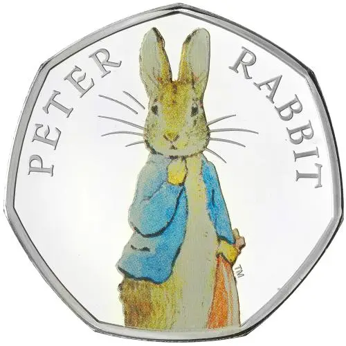 2019 Silver Proof Beatrix Potter Peter Rabbit Pound  reverse