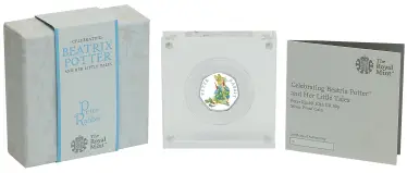 2018 Silver Proof Beatrix Potter Peter Rabbit Pound Sterling 50 Pence  Coin  display box