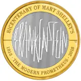 2018 Frankenstein Silver Proof £2 Coin With Box and Certificate - The Royal Mint - Pre-Owned