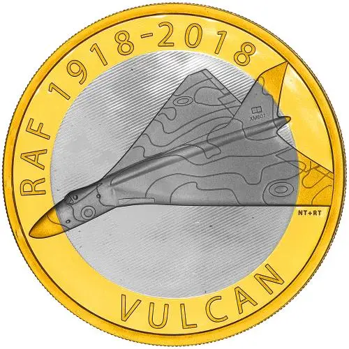 2018 RAF Centenary 'Vulcan' £2 Silver Proof Coin - Pre-Owned reverse 