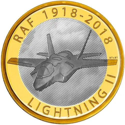 2018 RAF Centenary 'F-35 Lightning II' Silver Proof Coin SH reverse