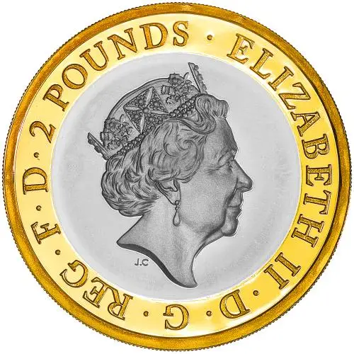 2018 Silver Proof RAF Centenary Elizabeth II Badge Pound Sterling £2  Coin With Box obverse