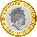 2018 Silver Proof RAF Centenary Elizabeth II Badge Pound Sterling £2  Coin With Box obverse