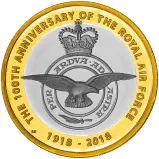 2018 100th Anniversary of the RAF Centenary Badge £2 Silver Proof Coin - Pre-Owned