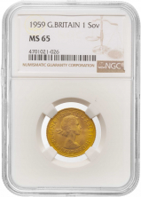 1959 Gold Sovereign Elizabeth II NGC-Graded MS65 | Chards