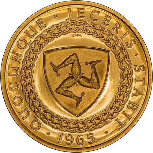 1965   Whole Coin Set Isle of Man - Three (3) Coins Grade C Gold Proof Bicentenary of the Revestment Act 21635