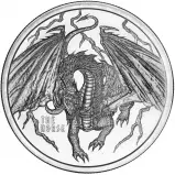 2019 Silver 1 Ounce World Of Dragons The Norse  Rounds Single The Golden State Mint obverse
