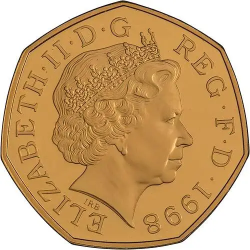 1998 UK Coin 50p Gold Proof European Economic Community 21908