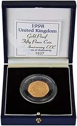 1998 UK Coin 50p Gold Proof European Economic Community 21907