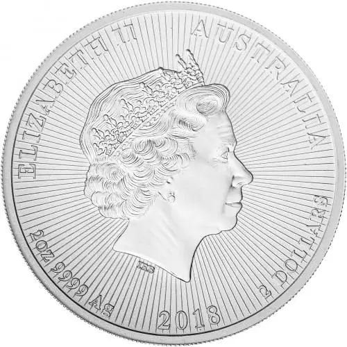 2018 Silver Bullion Ungraded 2 Ounce Koala  Coin Single Australia Perth Mint obverse