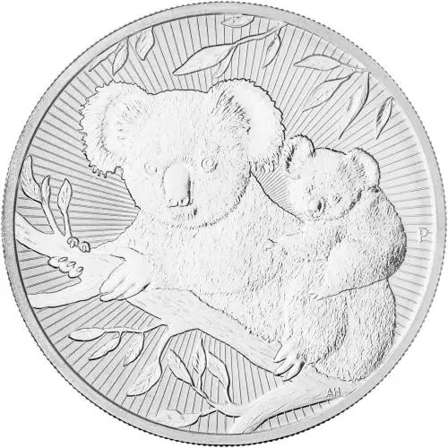 2018 Silver Bullion Ungraded 2 Ounce Koala  Coin Single Australia Perth Mint reverse