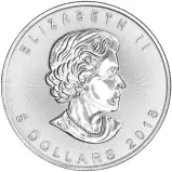 2018 Silver Bullion 1 Ounce Maple Merry Christmas Coin Royal Canadian Mint obverse