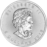 2018 Silver Bullion 1 Ounce Maple Silent Night Coin Royal Canadian Mint obverse