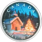 2018 Maple Silent Night 1 oz Silver Bullion Coin - Pre-Owned