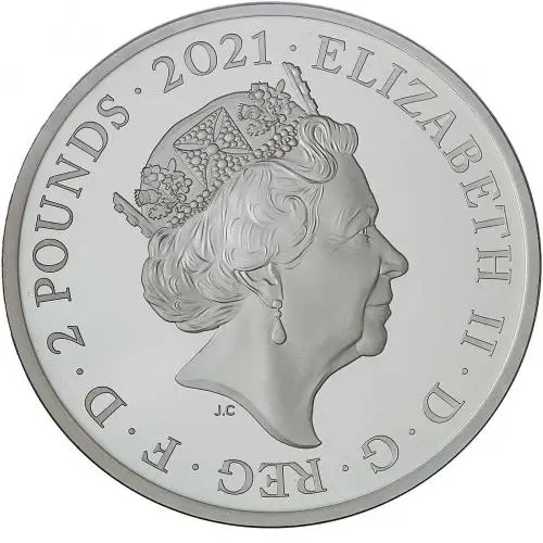 2021 Alice Through the Looking Glass 1 oz Silver Proof Coin obverse design