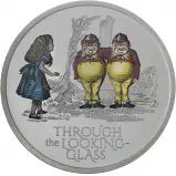 2021 Alice Through the Looking Glass 1 oz Silver Proof Coin reverse design