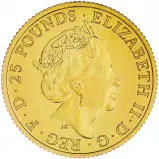 2016 Gold 1/4 Ounce Queen's Beasts Lion of England Bullion Coin Obverse