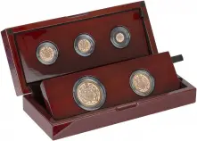 2022 Platinum Jubilee 5-Coin Gold Proof Sovereign Set