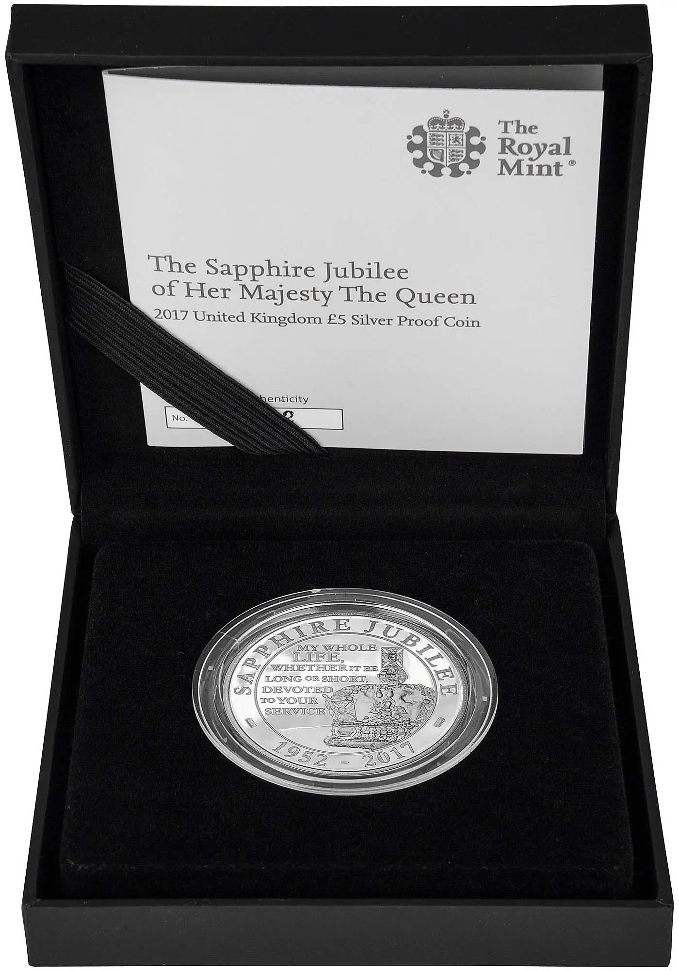 2017 Sapphire Jubilee £5 / Crown Silver Proof Coin | Chards