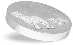 2022 Year of the Tiger Perth Mint Lunar 10 kg Silver Bullion Coin side view 1