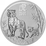 2022 Year of the Tiger Perth Mint Lunar 5 oz Silver Bullion Coin