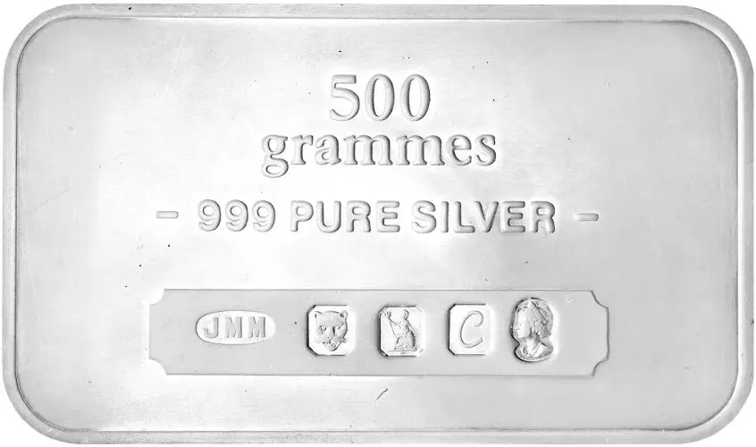 1977 Silver Bullion 500 Gram Silver Jubilee Bar C.E.Health & Co Ltd - Pre-Owned 2