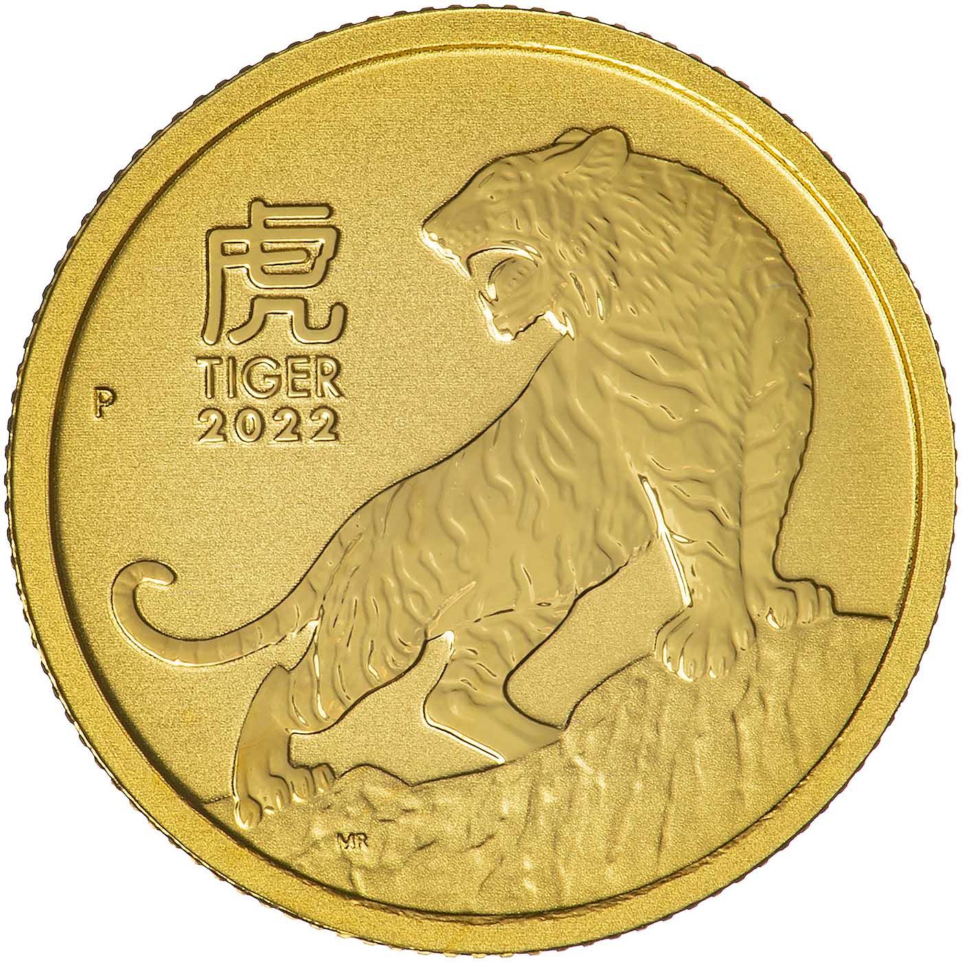 2022 Perth Mint Year of the Tiger 1/20 oz Gold Coin | Chards