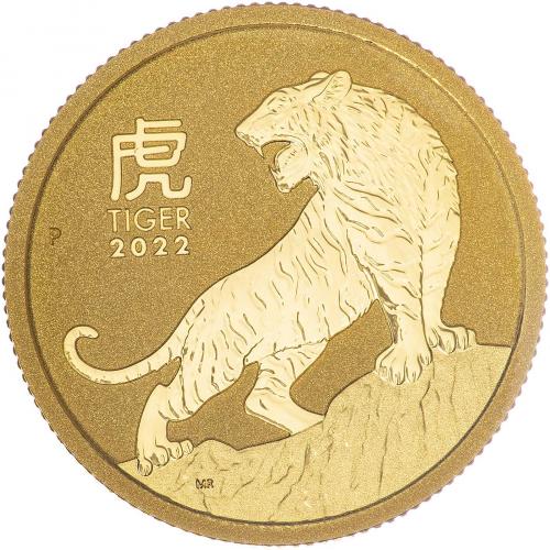 2022 Perth Mint Year of the Tiger 1/10 oz Gold Coin | Chards