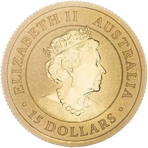 2022 Kangaroo Nugget 1/10 oz Gold Perth Mint Bullion Coin obverse