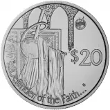 2002 Platinum Proof Golden Jubilee - Defender of The Faith 20 Dollar  Coin With Box with Cert Fiji The Royal Mint reverse