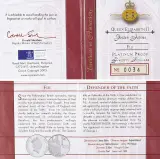 2002 Platinum Proof Golden Jubilee - Defender of The Faith 20 Dollar  Coin With Box with Cert Fiji The Royal Mint with cert