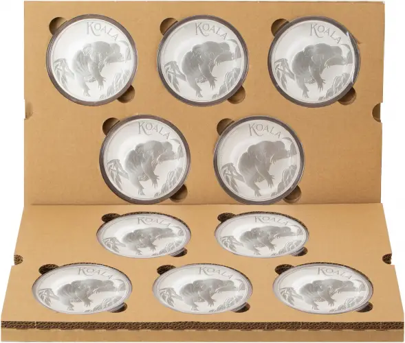 Perth Mint 2022 1 kg Silver Koala Bullion Coin Box