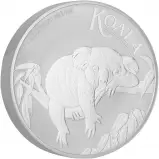 Perth Mint 2022 1 kg Silver Koala Bullion Coin Side View