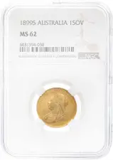 1899 Gold Sovereign Victoria Old Head Sydney NGC Graded MS-62