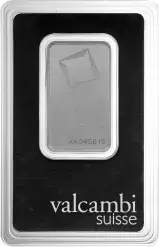 Platinum 1 oz Bar Valcambi - Pre-Owned 