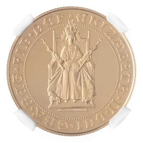 1989 Double Gold Proof Sovereign Coin Obverse