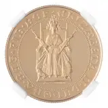 1989 Double Gold Proof Sovereign Coin Obverse