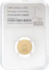 1989 Gold Half Sovereign '500th Anniversary of the Sovereign Coin' NGC PF-69
