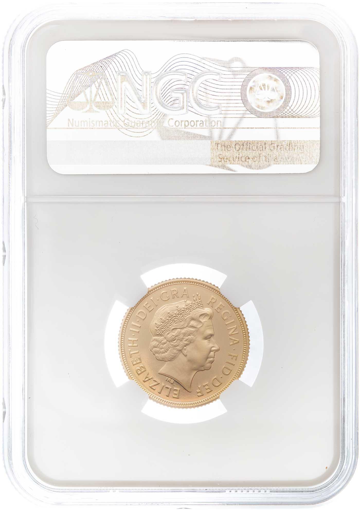 【pinchan2008様用】2003年 イギリス 5ポンド プルーフ PF69 フランス大型・金銀2色貨】(NGC-PF69 2.7g/75%金+22.2g/90%