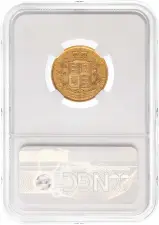 1871 Gold Graded Full Sovereign Victoria Young Head Shield NGC MS-62+ reverse