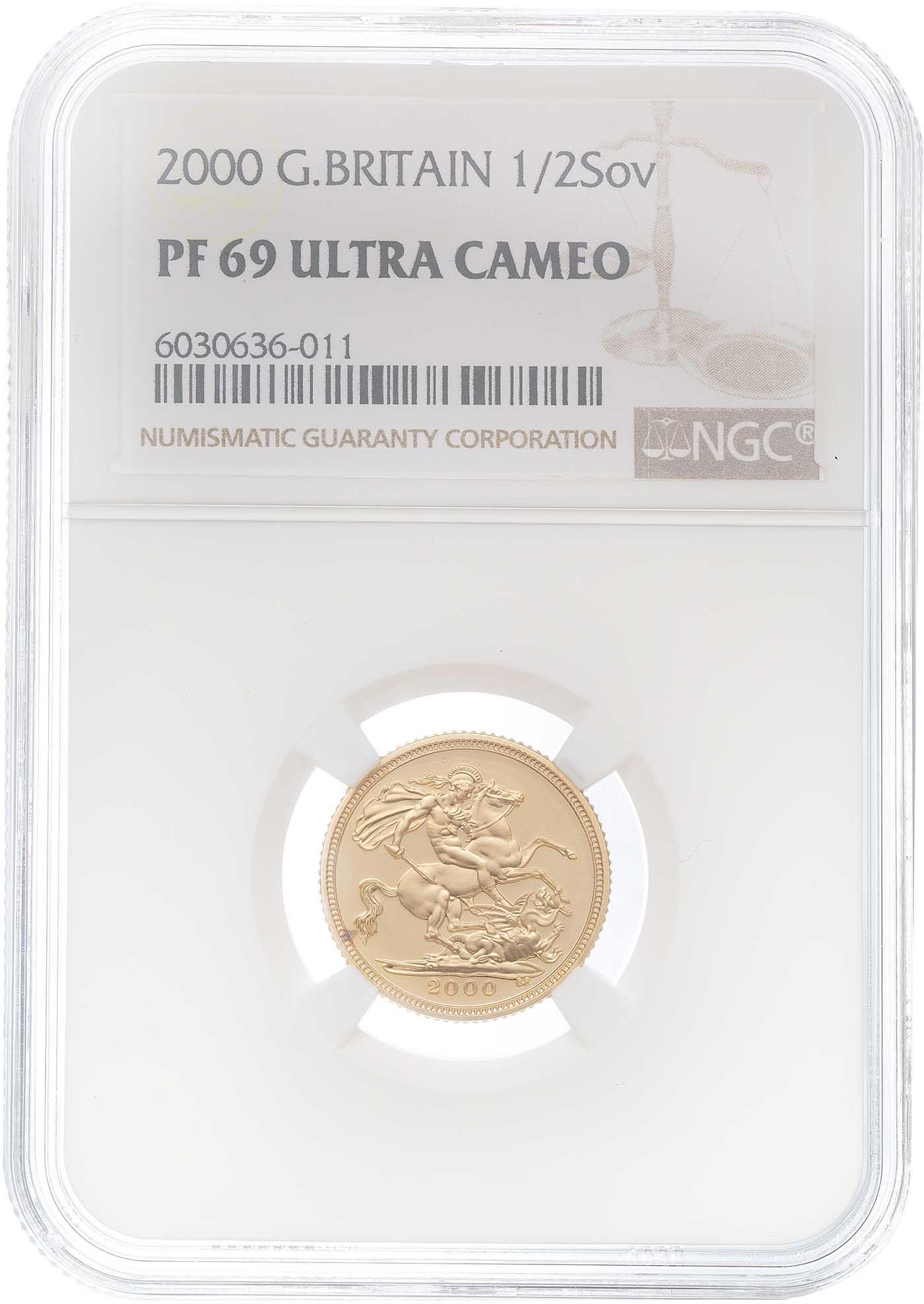 2000 Graded Gold Proof Half Sovereign - PF69 | Chards