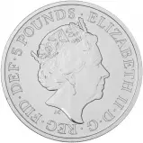 2022 Tudor Beasts Seymour Panther BU £5 Coin obverse