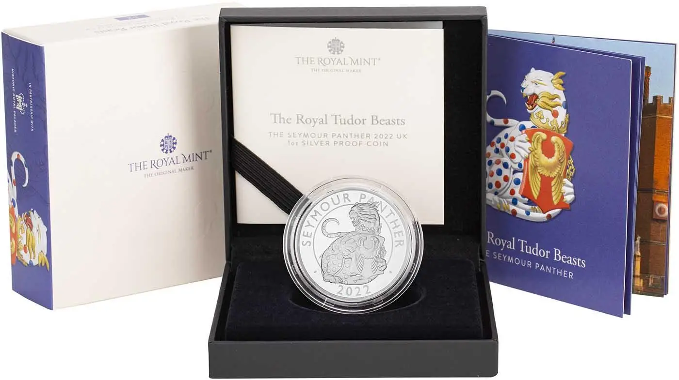 2022 Seymour Panther Tudor Beasts 1oz Silver Coin | Chards