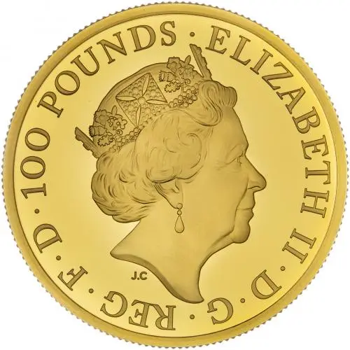 2022 1 oz Gold Proof Tudor Beasts Seymour Panther Coin obverse
