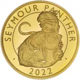 2022 1 oz Gold Proof Tudor Beasts Seymour Panther Coin reverse